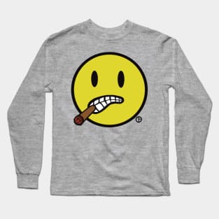 Bud The Cigar Chomping Smiley Face Long Sleeve T-Shirt